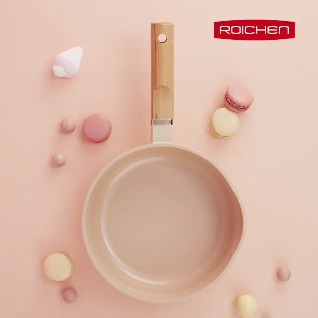 【Roichen】韓國抗菌陶瓷不沾深炒鍋 20cm(IH爐/全火源適用陶瓷塗層不沾鍋)