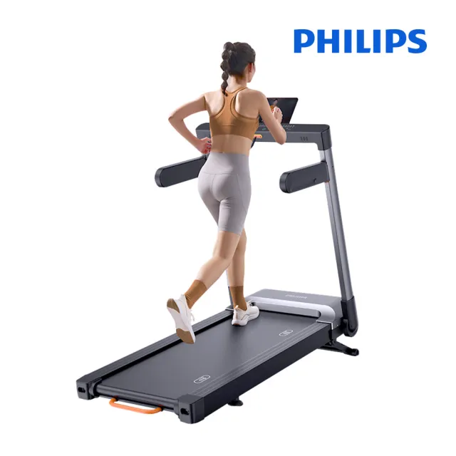 【Philips 飛利浦】FIT3105T 飛利浦緩震跑步機-小黑貂(一鍵折疊/無刷馬達/寬大跑台/爬坡機/登山機)