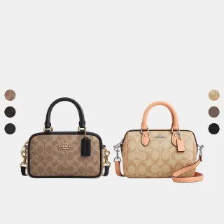 【COACH】蔻馳官方直營 SATCHEL/ROWAN 經典Logo斜背包 側背包 斜挎包 手提包 小廢包-多色任選(CT776/CS183)