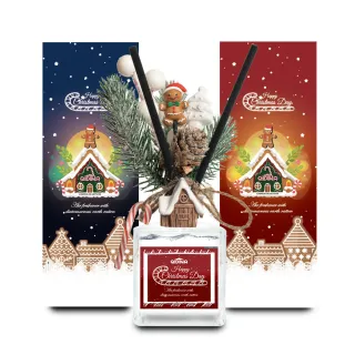 【QIDINA】聖誕糖果雪屋硅藻土香氛擴香瓶-B(聖誕禮物 交換禮物 送禮物 生日禮物 聖誕節)