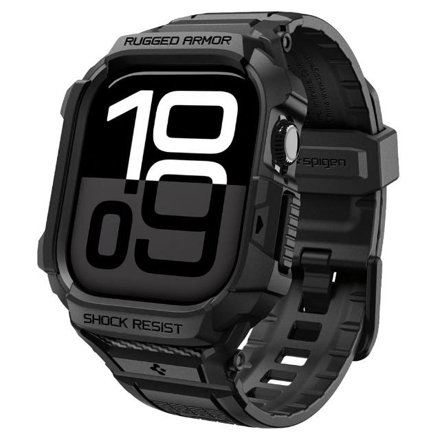 【Spigen】Apple Watch S11/S10_46mm/42mm Rugged Armor Pro 2 防摔 保護殼 專業版(錶帶一體成型)