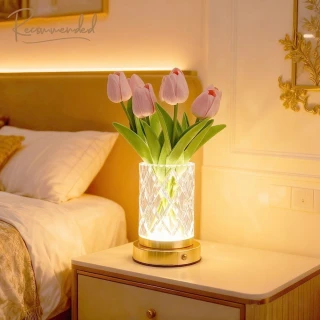 台燈 充電LED吧台燈 桌面創意花束燈 清吧桌燈 床頭小夜燈 酒吧氛圍燈(檯燈、床頭燈、吧檯燈)