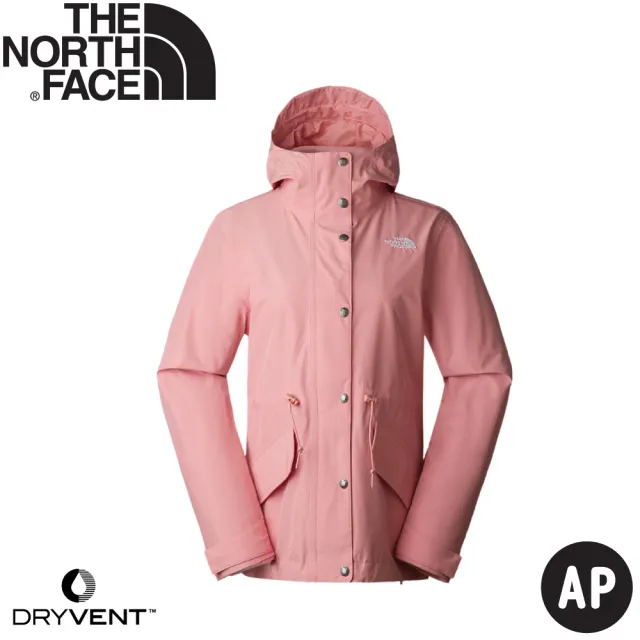 【The North Face】女 DV防水兩件式刷毛外套 AP《玫瑰粉》7QSM/兩件式/防水透氣/防風/登山