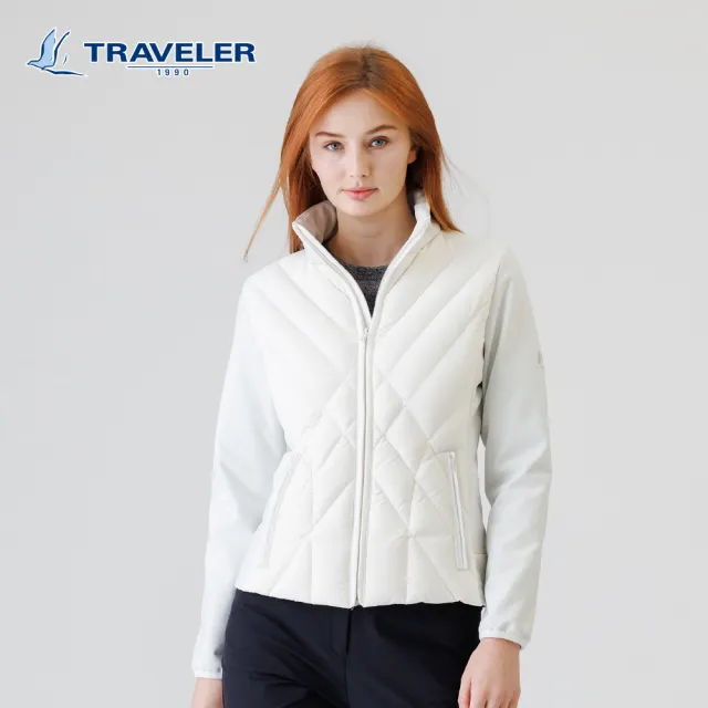 【TRAVELER 旅行者】女款Softshell 防風撥水羽絨保暖外套|252TR911(撥水/防風/保暖)