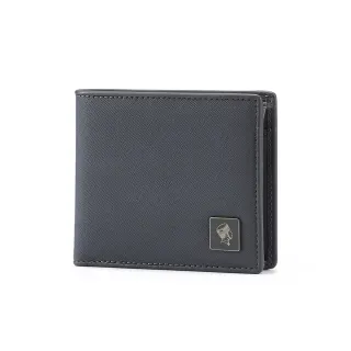 【PORTER INTERNATIONAL】法式精緻BEND真皮雙折零錢短夾(沉靜灰)