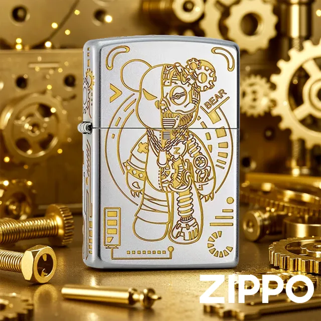 【Zippo】機械潮玩暴力熊防風打火機(美國防風打火機)