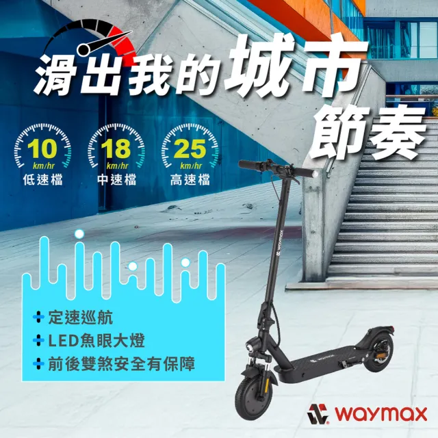【Waymax】New X7 電動滑板車