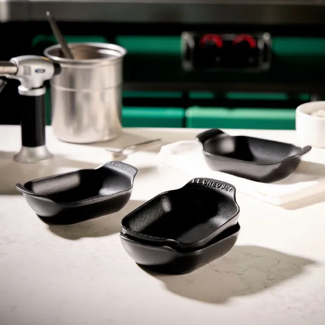 【Le Creuset】 Gourmand 專業迷你鑄鐵鍋具3入組(烤盤13cm、煎盤16cm、鐵鍋13cm)