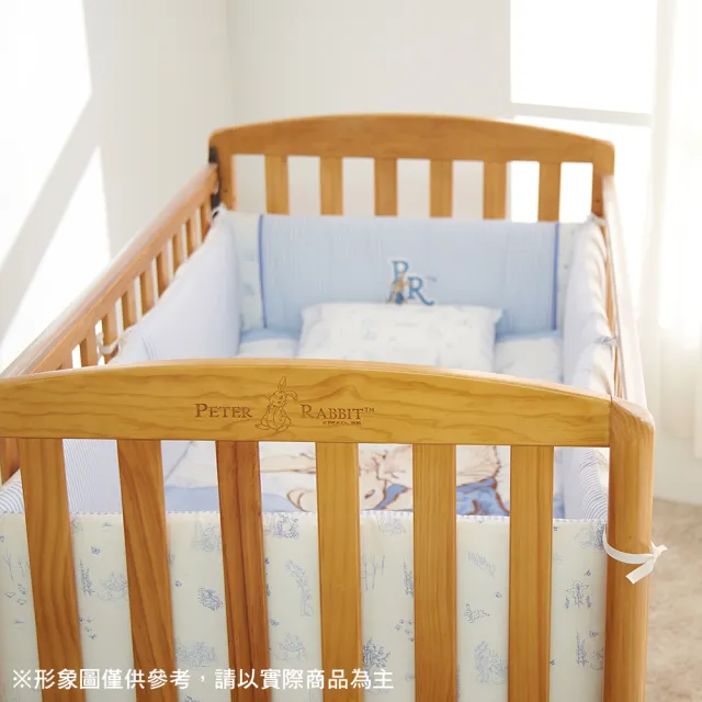 【奇哥】比得兔原木大床 (附直立纖維棉床墊120x65x5cm 嬰兒床 嬰兒床墊)