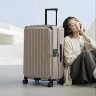 【Arowana 亞諾納】煞車避震輪河馬箱★29吋極硬派杯架1:9前開 & 5:5對開兩用行李箱(送16吋旅行袋)