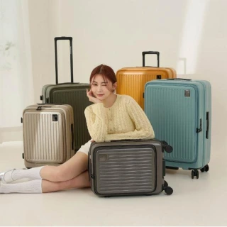 【金安德森】28吋 Traveler 前開式頂規Hinomoto靜音輪行李箱(多色任選)