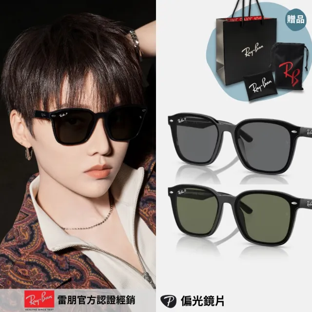 【RayBan 雷朋】膠框偏光抗UV太陽眼鏡(RB4392D-601/9A、RB4392D-601/81 66mm 偏光鏡片)