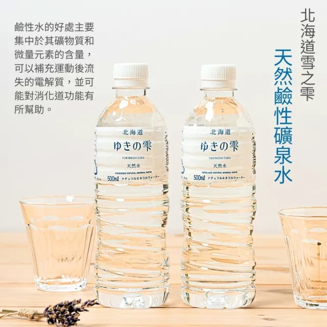 【北海道 ゆきの雫】天然礦泉水(500mlx24入/箱 軟水)