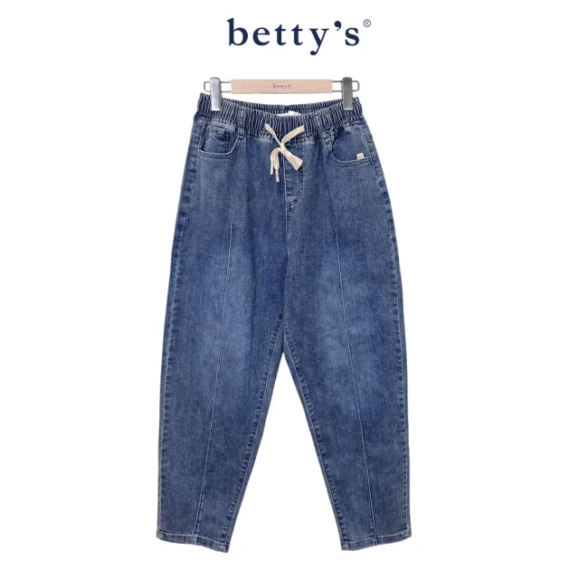 【betty’s 貝蒂思】腰部抽繩率性牛仔褲(藍色)