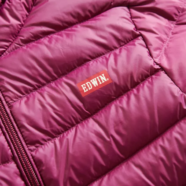 【EDWIN】女裝 超輕量雙面穿羽絨外套(暗紫色)