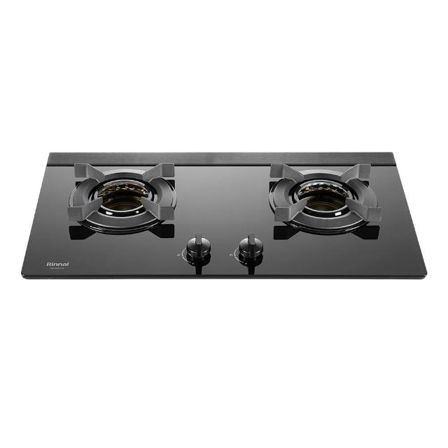 Rinnai 林內 RB-N2611G 雙口內焰瓦斯爐 耐熱強化玻璃 電子連續點火 第一級能效 省瓦斯家用爐具