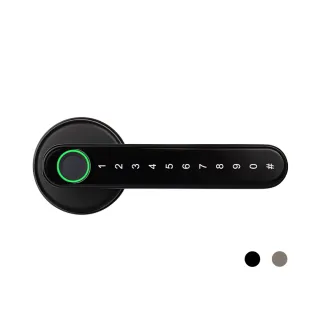 【FAMMIX 菲米斯】SAFER-E3 四合一把手式室內電子鎖/門鎖(指紋感應/密碼解鎖/鑰匙/手機藍牙)