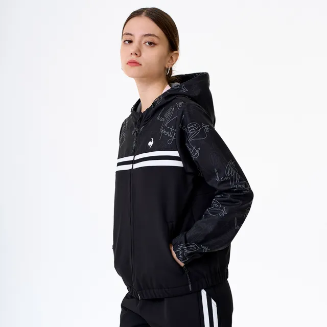 【LE COQ SPORTIF 公雞】防潑水防風連帽外套 男女款 3色 LWW61661_LWW62661