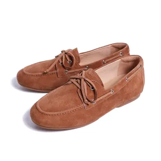 【KOKKO】超柔軟簡約百搭莫卡辛麂皮(麂皮棕)