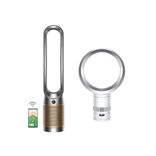 【dyson 戴森】TP12 Purifier Cool De-NOx 二合一甲醛NOx偵測涼風空氣清淨機(鎳金色)(超值組)