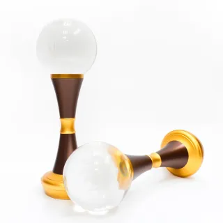 【新韻傳音】31cm水晶球蓮花供燈2入組(LED供燈 蓮花燈 法會供燈 佛堂供佛燈 環保供燈/D431)