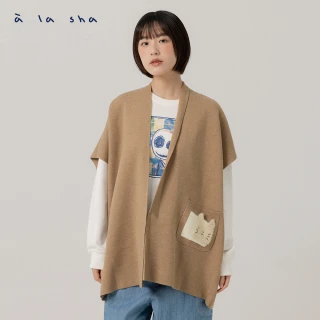 【a la sha】冬天溫暖你針織披肩背心