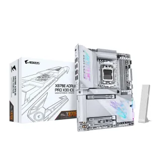 【GIGABYTE 技嘉】X870E AORUS PRO X3D ICE 主機板+AMD R9 9950X3D 16核/32緒(M+C 組合包)