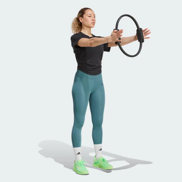 【adidas 愛迪達】愛迪達 Power Tee 女 T恤 運動上衣 休閒短袖 短版上衣 黑 亞版(JX1190)