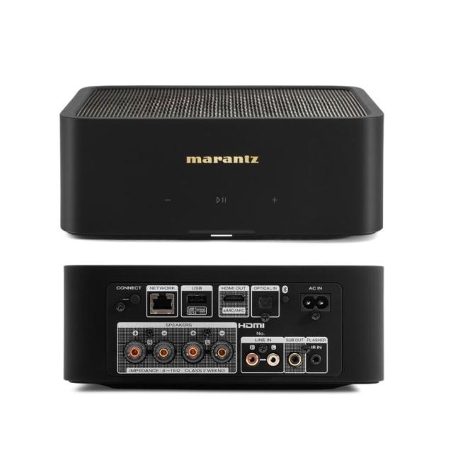 Marantz 馬蘭士 MODEL M1 是日本原裝黑色系立體聲喇叭，支援2.1聲道，提供優異音質體驗。具備WiFi和藍芽Bluetooth連線，尺寸23.9x8.4x21.7公分，重量僅2.2公斤，適合居家娛樂。電源供應110V，享1年保固，NCC認證碼CCAB21Y10040T7，BSMI許可字號R38693，無額外配件，完美整合現代生活。