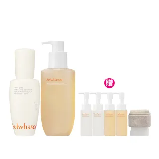 【雪花秀】官方直營 潤燥潔顏保養明星組(Sulwhasoo 潤燥精華60ml+淨透保濕潔顏泡沫200ml)