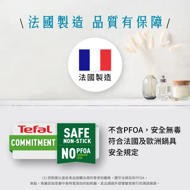 【Tefal 特福】momo獨家 法國製水星系列28CM不沾鍋炒鍋