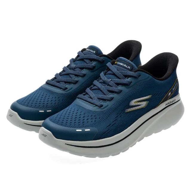 【SKECHERS】男鞋 健走系列 健走鞋 瞬穿舒適科技 GO WALK ARCH FIT N-JOY(217075NVY)
