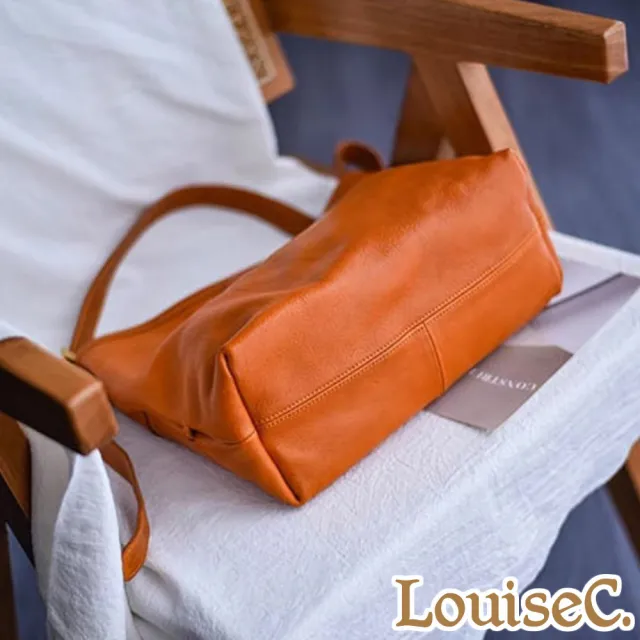 【LouiseC.】雙11 Tree House 義大利植鞣牛皮內中隔層肩背斜背托特TOTE真皮包-2色(GKA020)