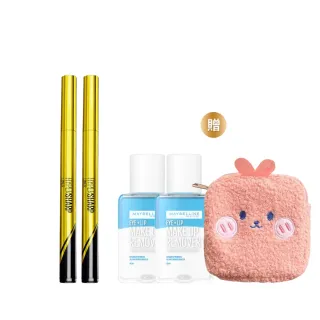 【MAYBELLINE 媚比琳】雙12限定★超激細抗暈眼線液抗手震版(任選2入組)
