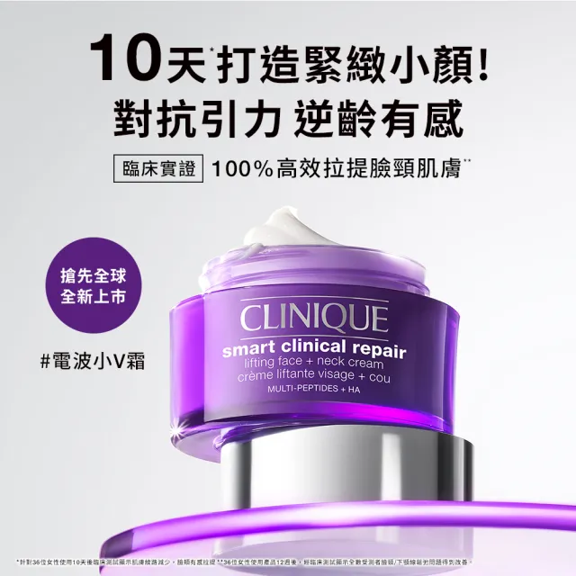 【CLINIQUE 倩碧】天才激光超緊緻拉提修護霜50ml(天才電波小V霜)
