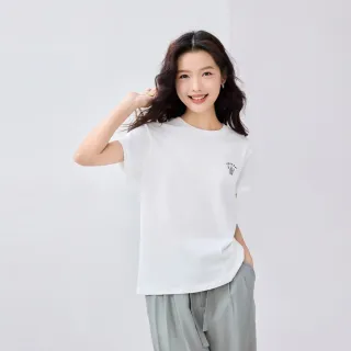【GIORDANO 佐丹奴】網路獨家款 女裝蔬果刺繡圓領短袖T恤(20 皎白)