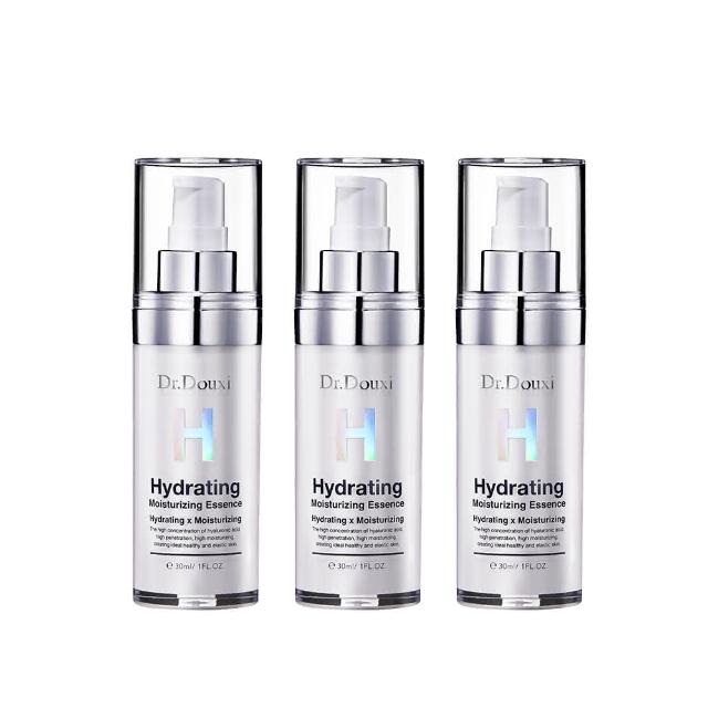 Dr.Douxi朵璽 玻尿酸保濕精華液30ml(H系列) 2入，專為面部與眼部設計，適合所有膚質。高濃度玻尿酸成分，深入肌底補水保濕，提升肌膚水潤度與彈性，臺灣製造，儲存期限達三年，無香精新增，輕盈不黏膩，是日常保養的必備好物。