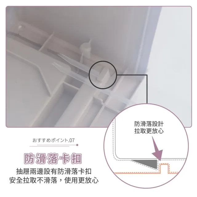 【FL 生活+】加長特大款-抽屜安全卡扣耐重可疊加收納箱-70公升(超值3入組)