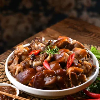 【熊家】萬巒豬腳共720g切塊*3+醬包*6(屏東 在地美食 閏月 孝親 送禮)