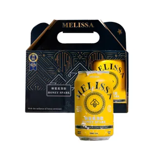 【Melissa】蜂蜜氣泡飲330mlx12瓶 聖誕快樂暢飲限量禮盒組