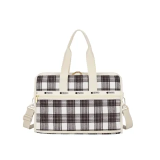 【Lesportsac】輕量材質 中型旅行袋(4318 蘇格蘭塔坦)