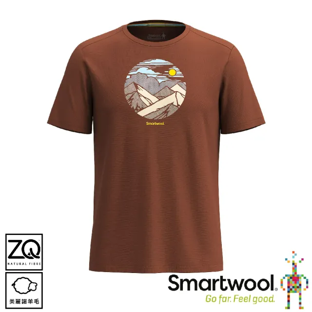 【SmartWool】塗鴉短Tee/14er《沙棕》SW002851/排汗衣/機能衣
