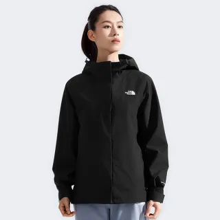 【The North Face】北面女款黑色DRYVENT防水衝鋒衣｜8DX8JK3(外套)