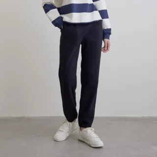 【GIORDANO 佐丹奴】女裝加絨針織束口褲 Two Mile Wear系列(09 標誌黑)