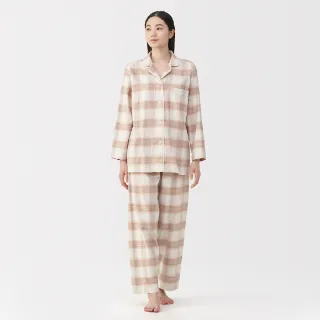 【MUJI 無印良品】女無側縫法蘭絨長袖家居睡衣(共8色)