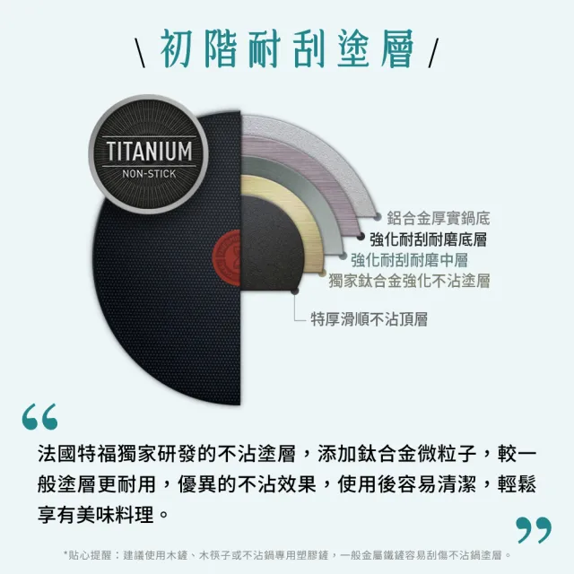 【Tefal 特福】爵士系列24CM不沾鍋平底鍋