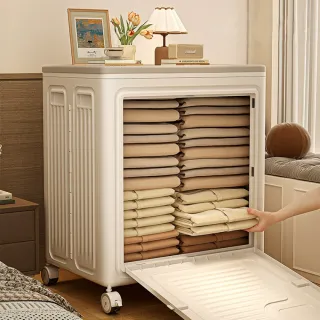 【ONE HOUSE】日蜜兒大容量側開附輪收納箱_任選(收納櫃 /置物箱/衣物收納/摺疊收納箱)