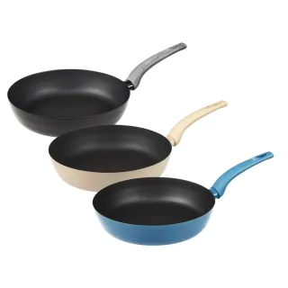 【CorelleBrands 康寧餐具】WORLD KITCHEN 平煎拿鐵鍋28cm(三色任選-台灣製造)