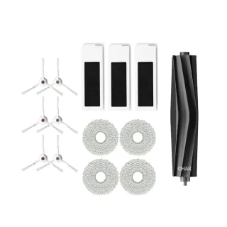 【CHAK】ECOVACS科沃斯 DEEBOT T20 OMNI 副廠掃地機配件超值組(膠刷x1 邊刷x3組 濾網x3 拖布x4)