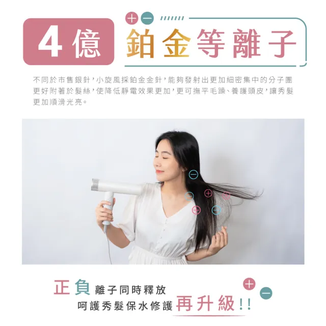 【KINYO】小旋風全球電壓無刷吹風機(雙12必買 KH-9660 可摺疊 附專屬收納袋 四億負離子)